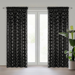 Zasłona Mili czarna 140x270