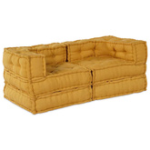 Modularna jednostka sofy 2 pcs żółty 140 x 70 x 56 cm tkanina