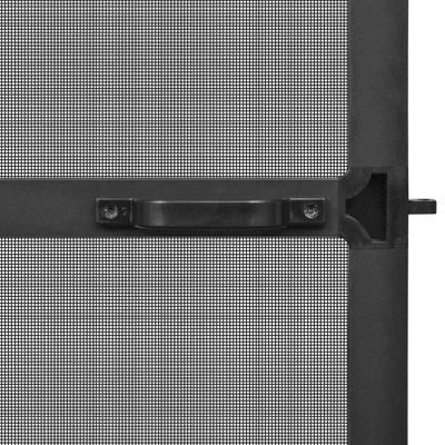 Screen na owady z zawiasami Antracytowy i czarny 100 x 215 cm
