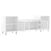 vidaXL Szafka pod TV, wysoki połysk, biała, 160x35x55 cm