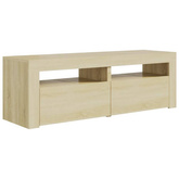vidaXL Szafka pod TV z oświetleniem LED, dąb sonoma, 120x35x40 cm