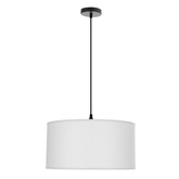 Lampa wisząca z abażurem Shanti szary abażur do sypialni