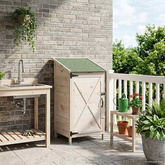 Shed ogrodowy Biały 59,5 x 56 x 113,5 cm Drewno Świerkowe