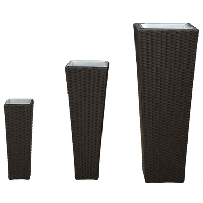 Zestaw na świeżym powietrzu 3 pcs Czarny Metal