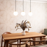 Lampa Wisząca szklana  mleczne kule Abruzzo Parma