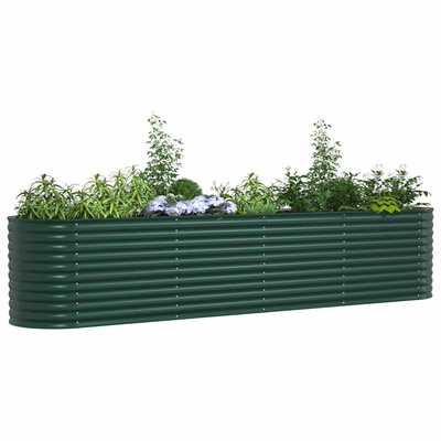 Podniesiony grządka Zielony 400 x 80 x 81 cm Stal