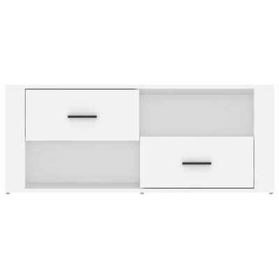 vidaXL Szafka pod TV, biała, 100x35x40 cm, materiał drewnopochodny wariant 4