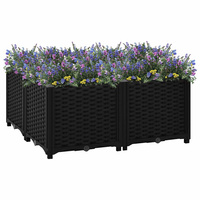 Donica do podniesionej rabaty, 80x80x38 cm, polipropylen model standard