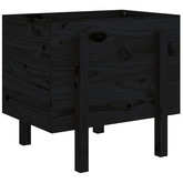 vidaXL Donica ogrodowa, czarna, 62x50x57 cm, lite drewno sosnowe