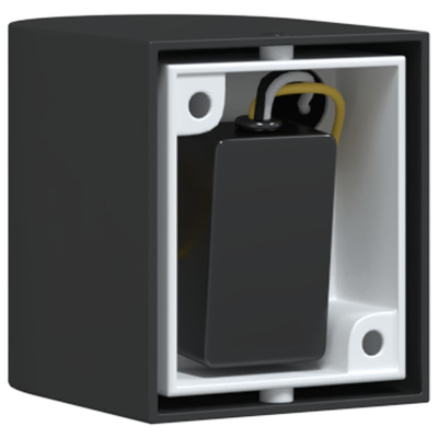 Kinkiet zewnętrzny, czarny, odlewane aluminium