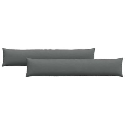 Poduszki na sofę 2 pcs Ciemnoszary 200 x 40 cm tkanina