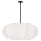 Lampa wisząca CAFEE' skandynawska - z abażurem kremowym latte 52 cm - minimalistyczne oświetlenie sufitowe w stylu japandi E27