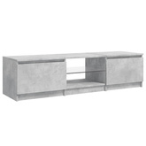 Szafka pod TV z LED, szarość betonu, 140x40x36 cm