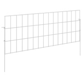 Ogrodzenie z palikami 48 szt. 75 x 30 cm Stal ocynkowana