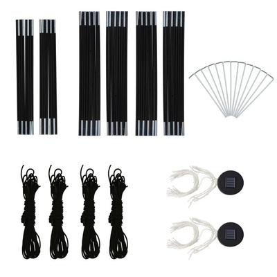 vidaXL Namiot imprezowy z LED i 4 ściankami, 3,6 x 3,6 x 2,3 m