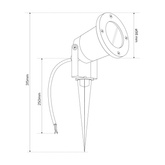 Reflektor ogrodowy wbijany LED HORTUS GU10 IP65 czarny EDO777112 EDO Solutions