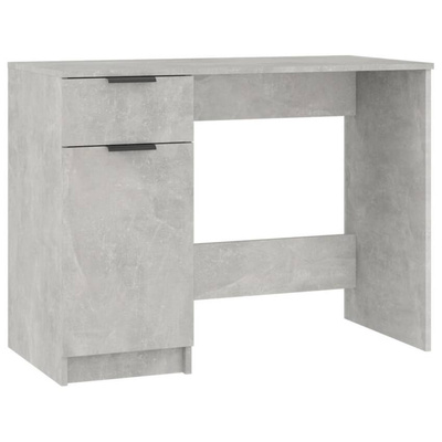 vidaXL Biurko, szarość betonu, 100x50x75 cm, materiał drewnopochodny