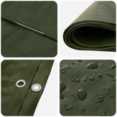 Plandeka z oczkami zielony 8 x 12 m 260 gsm PE