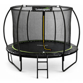 Trampolina Ogrodowa LEAN Z Siatką Wewnętrzną Czarno-Zielona 305CM 10FT