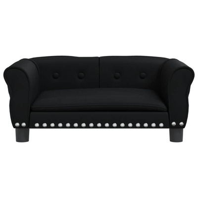 vidaXL Legowisko dla psa, czarne, 70x45x30 cm, sztuczna skóra