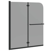Osłona prysznicowa Czarny 120 x 140 cm Szkło ESG i aluminium