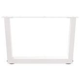 Nogi do stolika kawowego w kształcie litery V 2 szt. Białe 60x(30-31,3) cm Stal