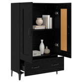 Highboard Czarny dąb 70 x 31 x 115 cm Drewno inżynieryjne