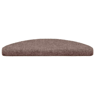 Maty na schody samoprzylepne 5 szt. 65x21x4 cm jasnobrązowe półokrągłe duże