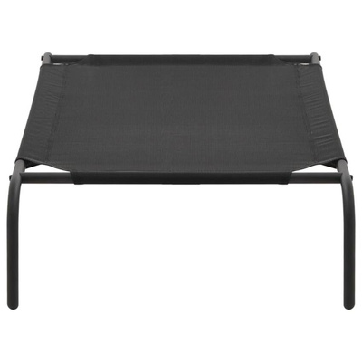 vidaXL Legowisko dla psa, na podwyższeniu, czarne, S, textilene