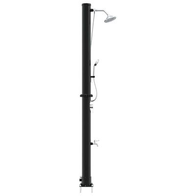 Prysznic słoneczny na świeżym powietrzu Czarny 217 cm