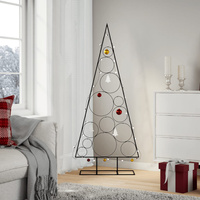 Metalowa choinka świąteczna, do dekoracji, czarna, 150 cm