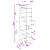 Kabinet na płyty CD 2 szt. Biały 33 x 23,5 x 175 cm