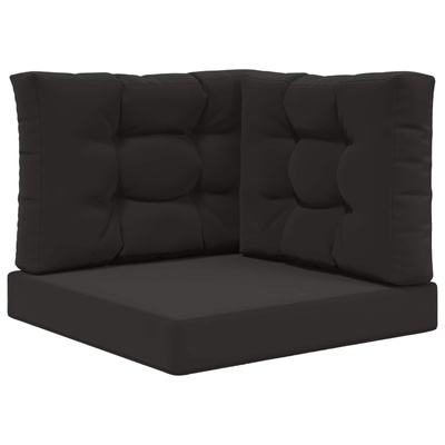 Poduszka do sofy na zewnątrz 3 pcs Czarny Poliester