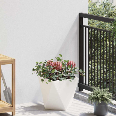 Donica 2 pcs Biały 30 x 30 x 30 cm Stal