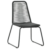 9-częściowy zestaw mebli ogrodowych, rattan PVC, czarny