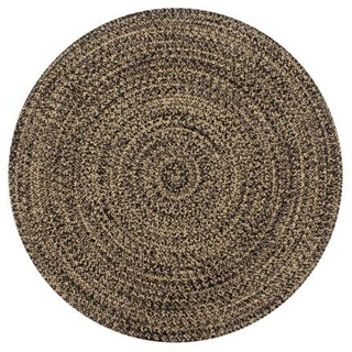 vidaXL Ręcznie wykonany dywanik, juta, czarny i naturalny, 90 cm