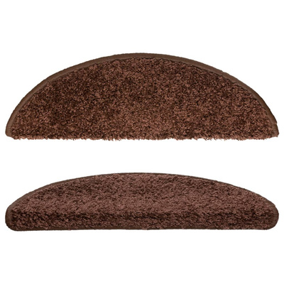 Maty na schody 10 szt. 56x17x3 cm Brązowe półokrągłe