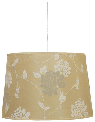 Lampa wisząca Karen z abażurem biała pojedyncza do salonu 1xE27