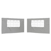 Ściana boczna namiotu na imprezy 2 pcs 400 x 195 cm jasnoszary