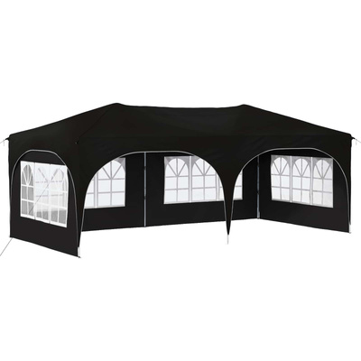 Namiot imprezowy rozkładany 575 x 288 x 245 cm Czarny