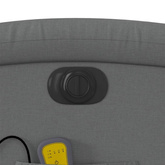 vidaXL Rozkładany fotel masujący, elektryczny, ciemnoszary, tkanina