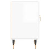 vidaXL Szafka pod TV, wysoki połysk, biała, 150x30x50 cm