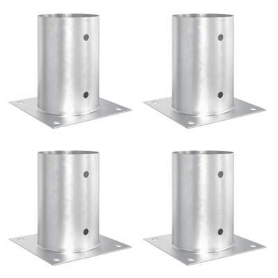 Okrągły kotwicy gruntowej 4 pcs srebrny 15 x 15 x 15 cm Metal
