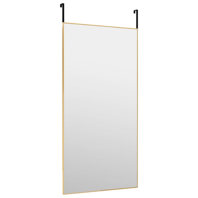 vidaXL Lustro na drzwi, złote, 50x100 cm, szkło i aluminium