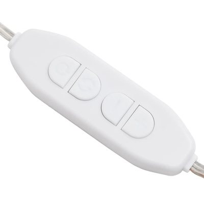 vidaXL Lustro z lampami LED, 40x20 cm, szklane, owalne