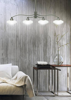 Lampa wisząca Elisa czteropunktowa z szklanymi kloszami nad stół G9