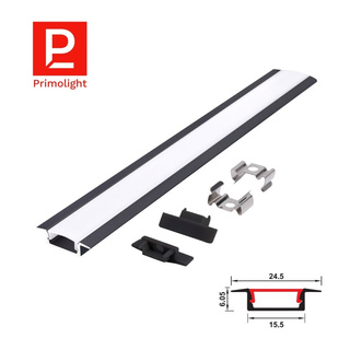 PrimoLight Profil aluminiowy LED wpuszczany slim czarny