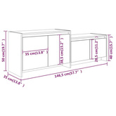 vidaXL Szafka pod TV, biała, 146,5x35x50 cm, materiał drewnopochodny