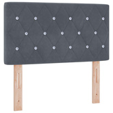 Łóżko ottoman z materacem ciemnoszary 80 x 200 cm Welur