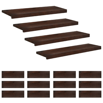 Nakładki na schody 16 szt. 80 x 25 x 2 cm Ciemny brąz